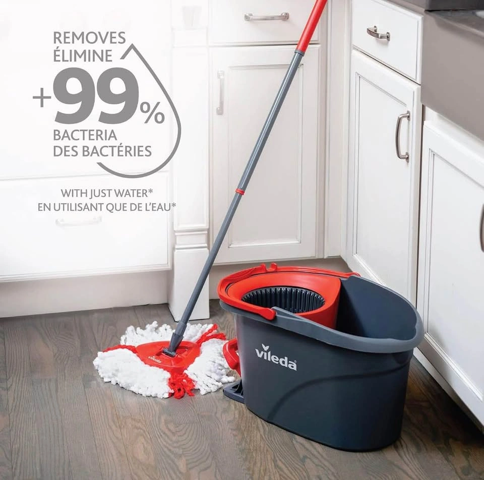 Vileda EasyWring Spin Mop and Bucket System with 6 Heads - photo 2