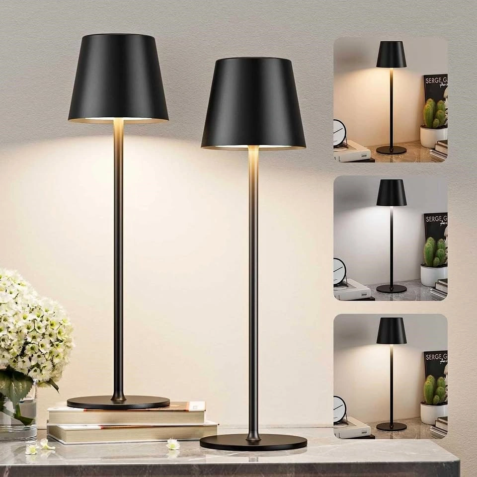 Set of 2 Rechargeable Cordless Table Lamps