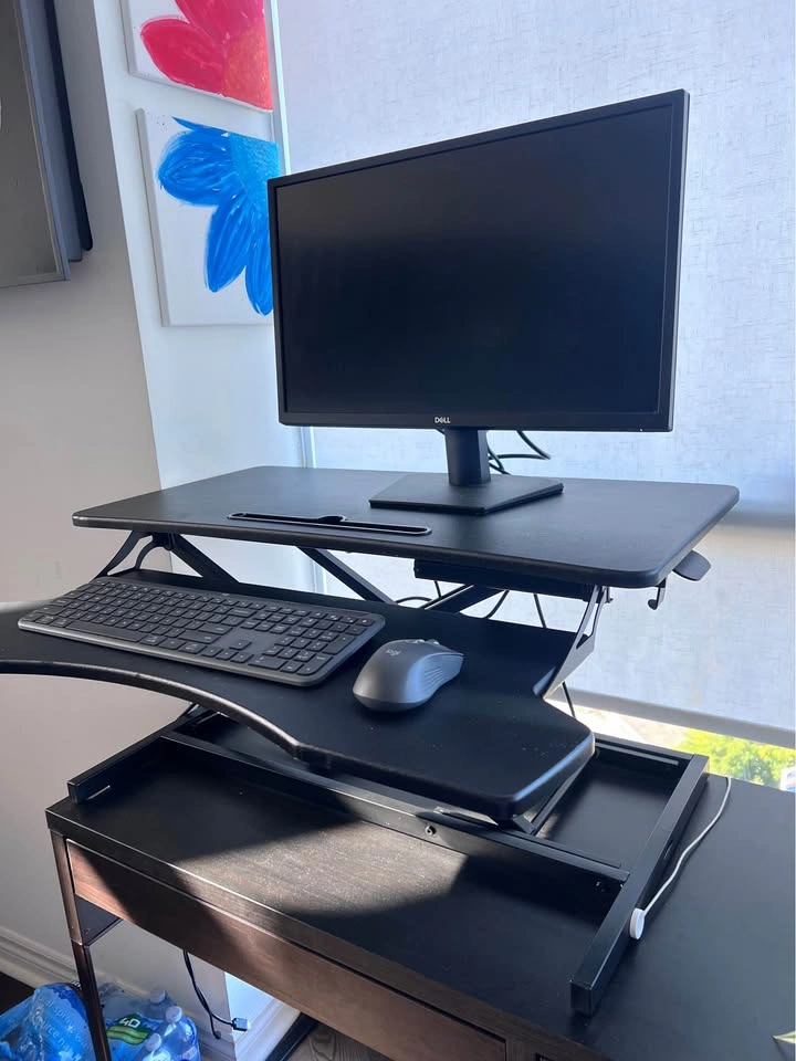 Black Standing Desk Converter (Price negotiable) - photo 2