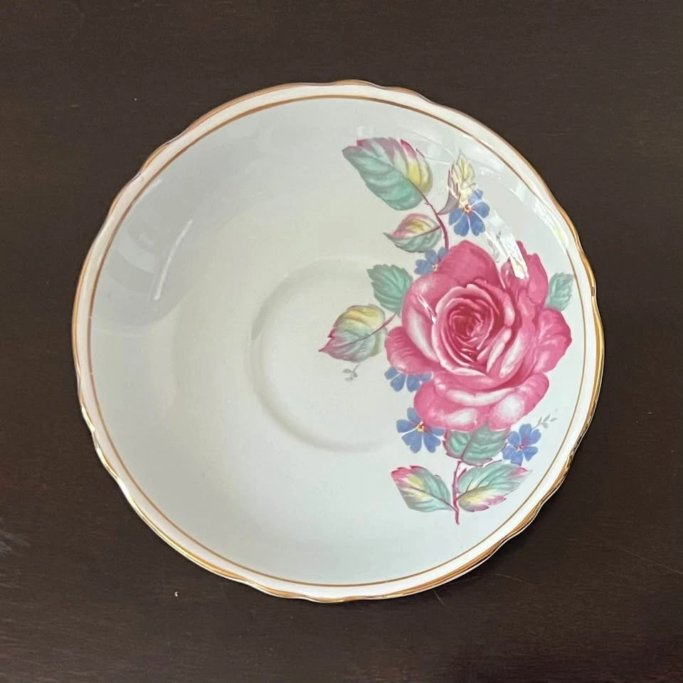 Paragon Double Warrant Rare Pattern Cabbage Rose Pale Blue Sauce - photo 2