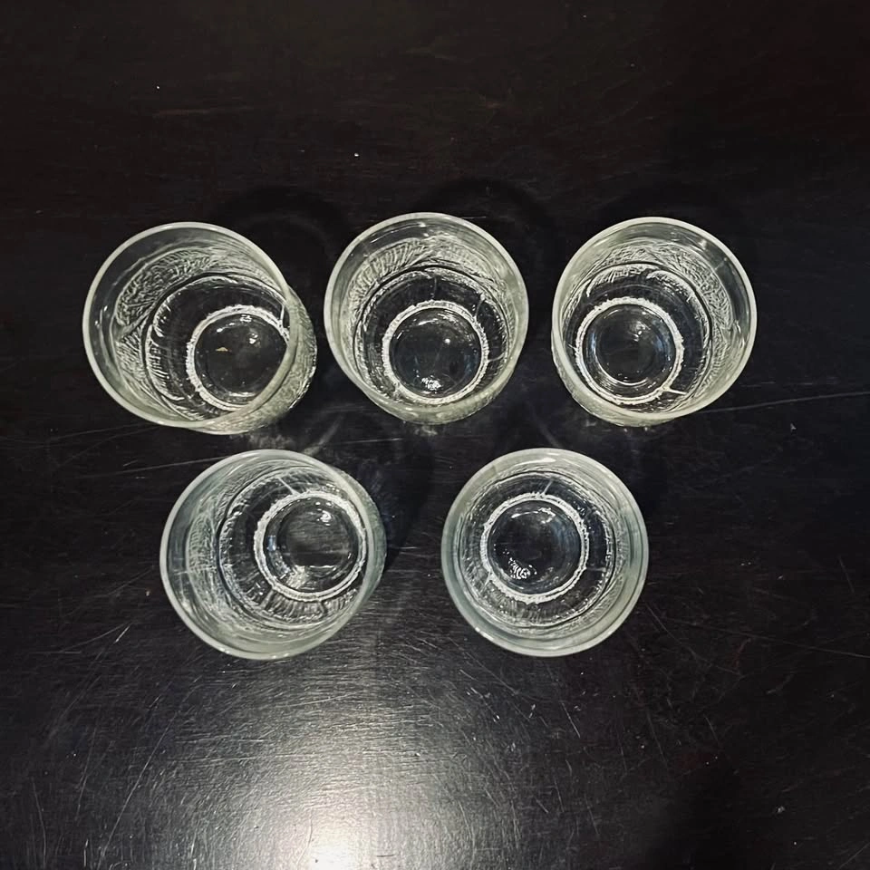 Vintage 1970’s Arcoroc Fleur Clear Glass 10oz. Tumblers set of 5 - photo 3