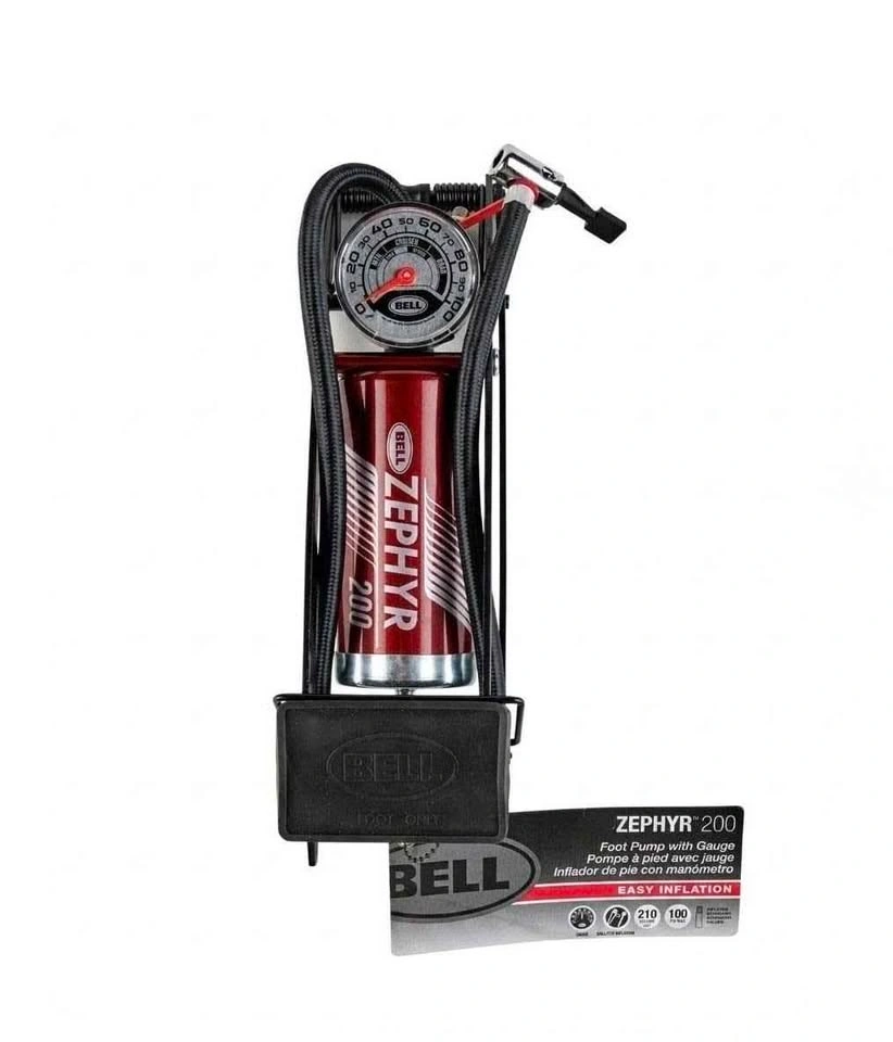 Bell Zephyr 200 Foot Pump for tyres and football - photo 2