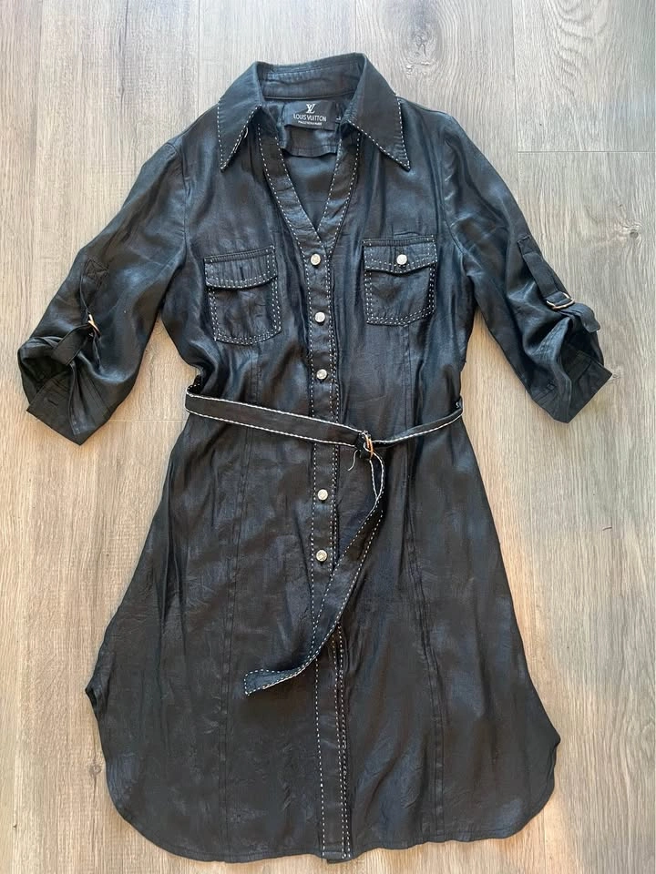 Black button up Shirt Dress - photo 2