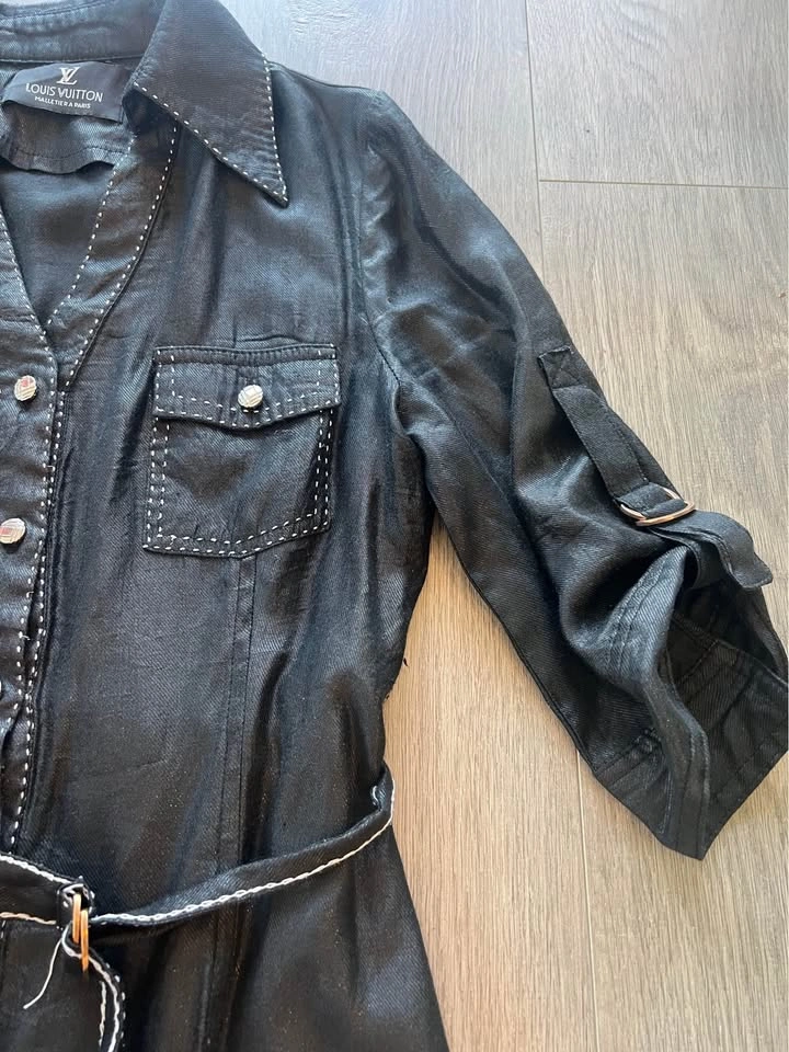 Black button up Shirt Dress - photo 4