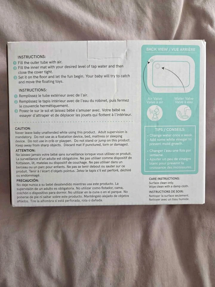 Tummy time water mat for babies