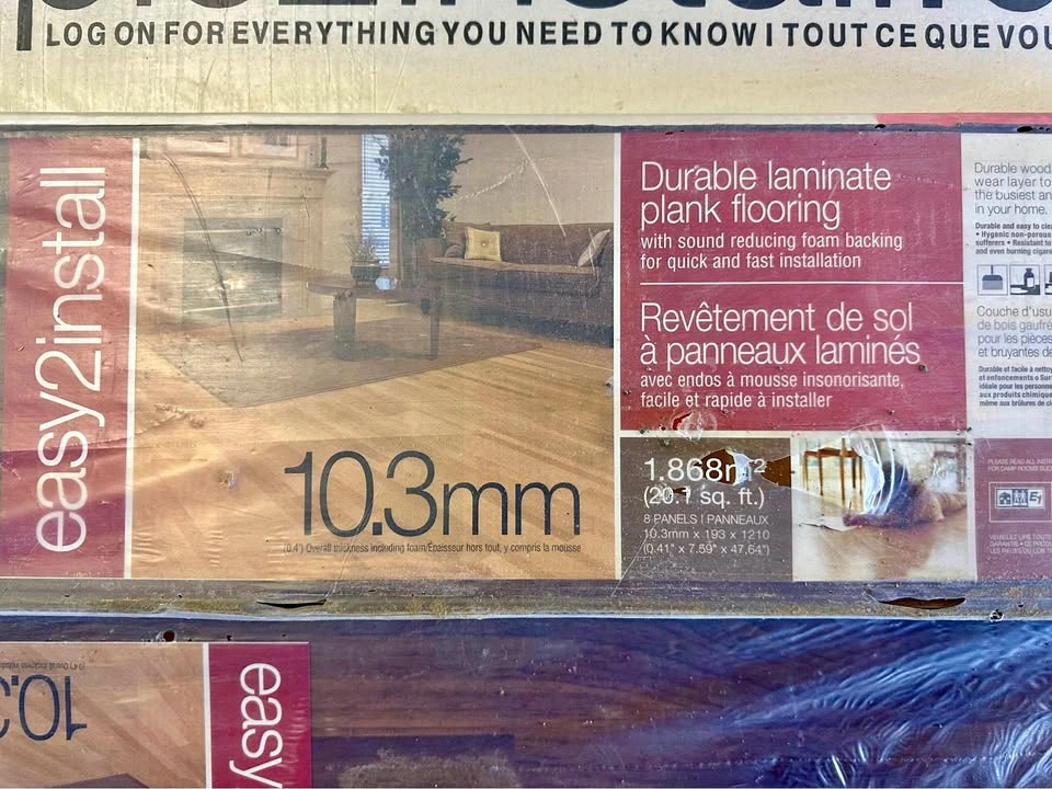 29 boxes (582 sq. ft) easy2install Grand Walnut Laminate