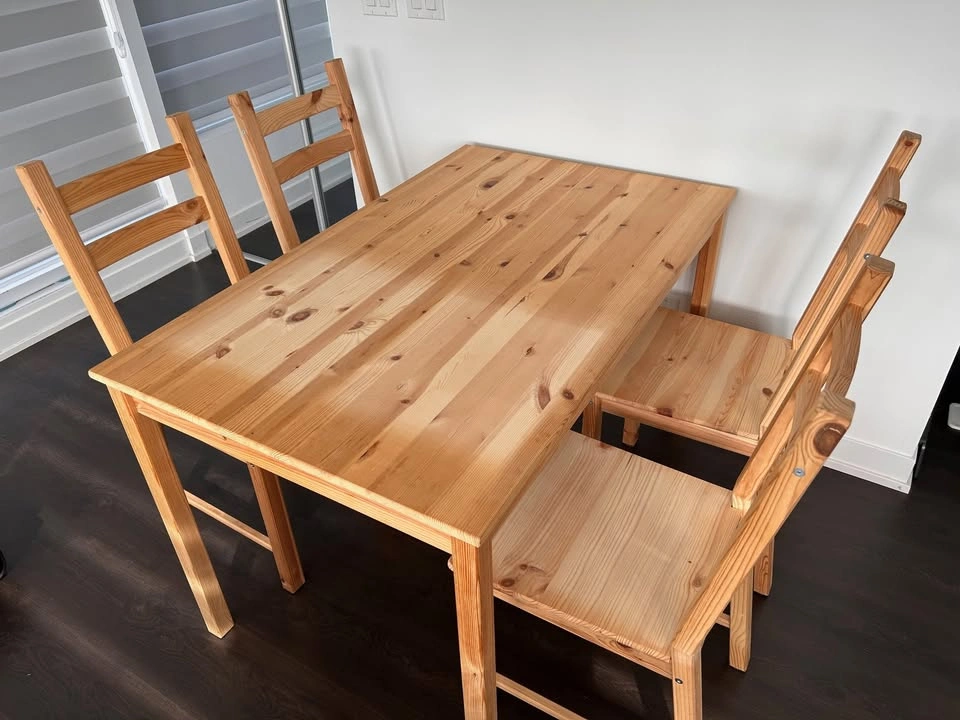 IKEA INGO Dining Table + 4 IVAR Chairs – Solid Pine - photo 2