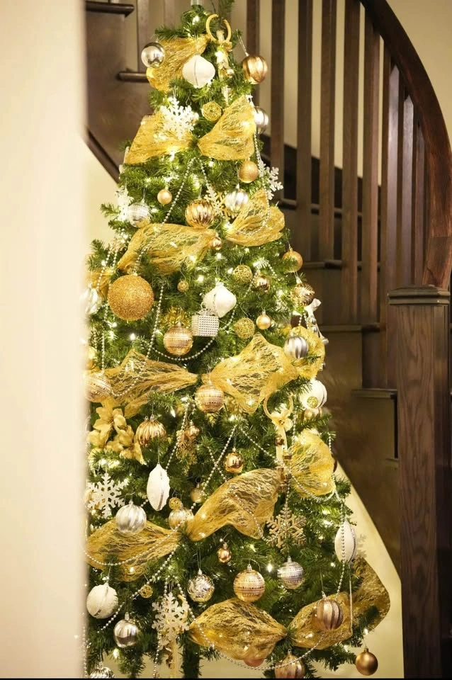 7.5ft Pre-Lit Christmas Tree, Used Once, Multi-Color Lights - photo 2