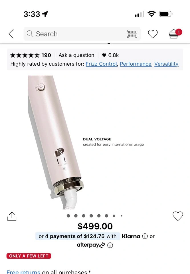 T3 Aire 360 Ceramic Air Styler Blowout Kit with Dual Voltage - photo 3