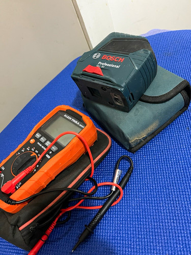 Klein Tools MM400 Multimeter and Bosch GLL 50 Laser Level