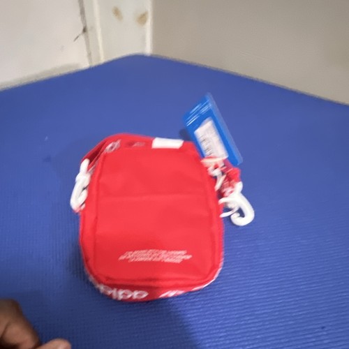 adidas Red Small Crossbody Bag Trefoil Logo Zip Pouch - photo 2