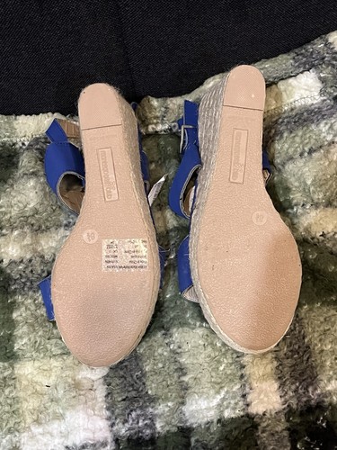 Montego Bay Club Women’s Blue Strappy Wedge Sandals US 8 - photo 2