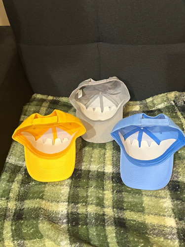 Lot of 3 Solid Baseball Caps Unisex Adults One Size Yellow Gray