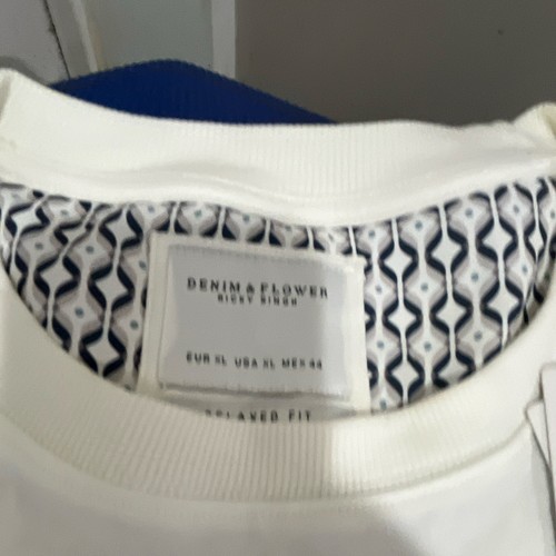Denim & Flower Men’s XL White Crew Neck Short Sleeve Tee - photo 2