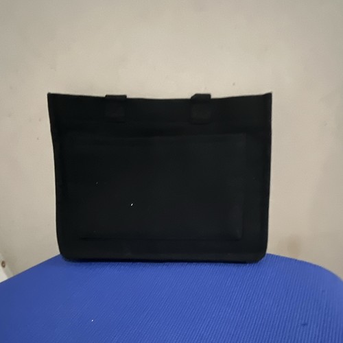 ZHMO Black Solid Tote Bag w/ Double Handles, Open Top, Logo, Inn - photo 3