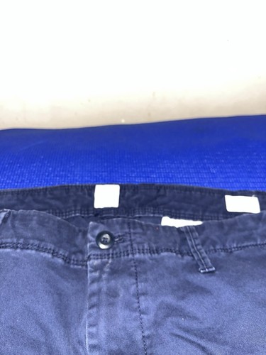 Gap Men’s Navy Solid Flat Front Button Casual Pants Size 40 Regu - photo 3