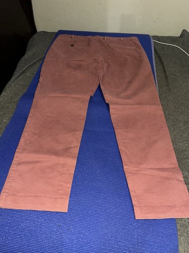 GAP Men’s Pink Solid Chino Slim Straight Flat Front Button Casua