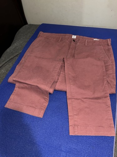 GAP Men’s Pink Solid Chino Slim Straight Flat Front Button Casua - photo 4