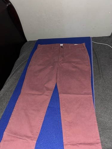 GAP Men’s Pink Solid Chino Slim Straight Flat Front Button Casua - photo 5