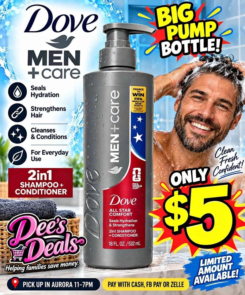 Dove men's Shampoo and Conditioner 2n1 Only $5