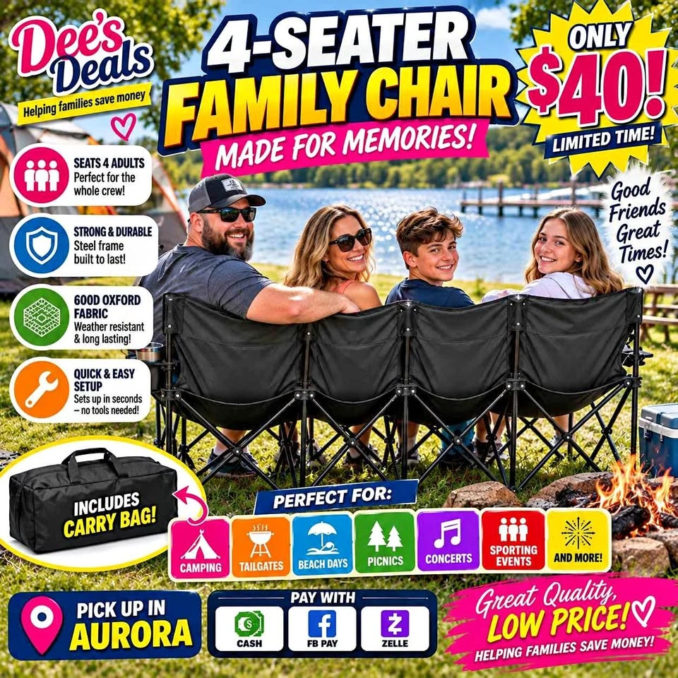 4 Seater Family Chairs BRAND NEW IN BOX ONLY $40