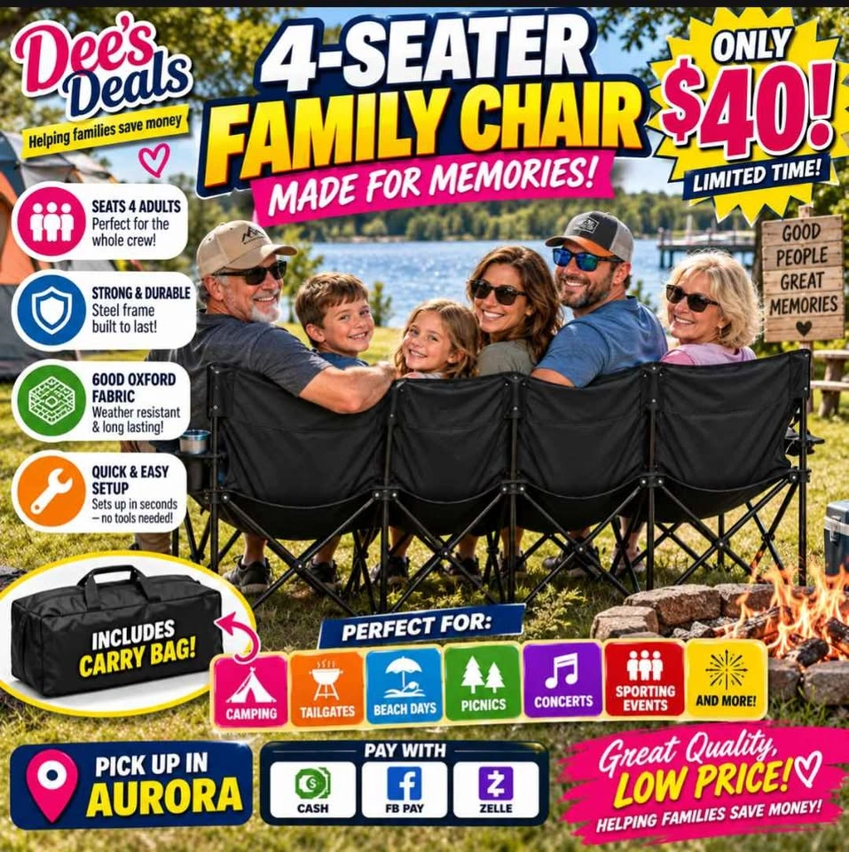 4 Seater Family Chairs BRAND NEW IN BOX ONLY $40 - photo 2