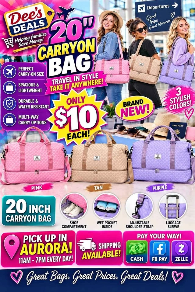 Carry Bag Big 20 inches BRAND NEW ONLY $10!