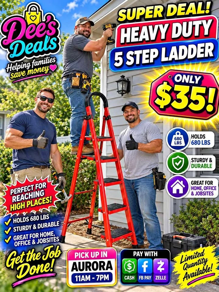 Heavy Duty Ladder $35 BRAND NEW IN BOX