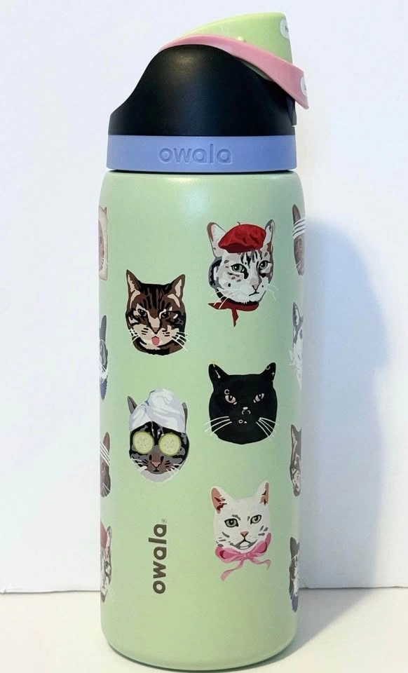 New Owala FreeSip Cat Collage 32oz Bottle - photo 4