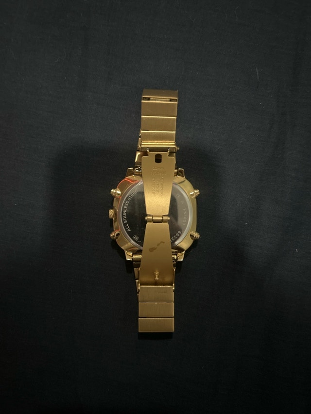 Fossil Gold Plated Retro Digital/Analog Watch - photo 3