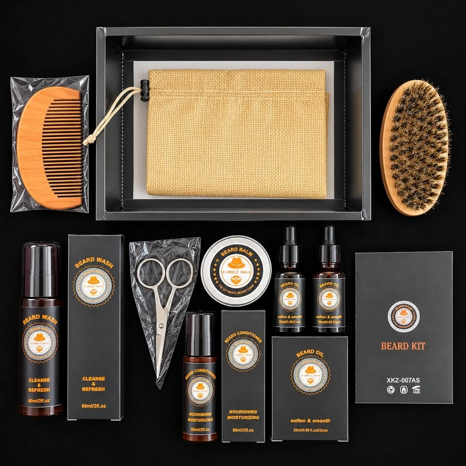 9-Piece Beard Care & Grooming Kit - Brand New Unused Gift Set - photo 3