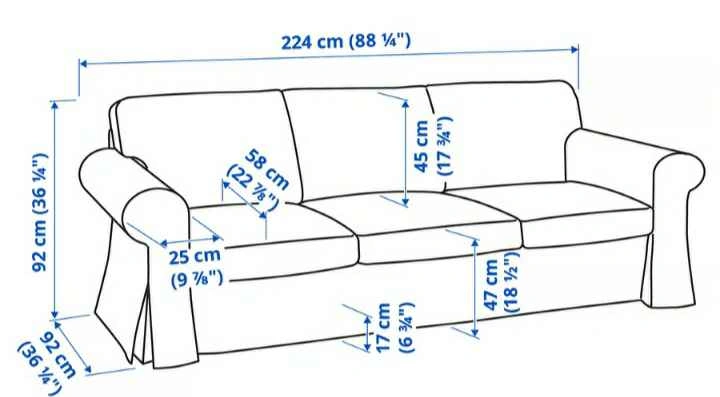 UPPLAND 3 Seater Sofa Gray - photo 3