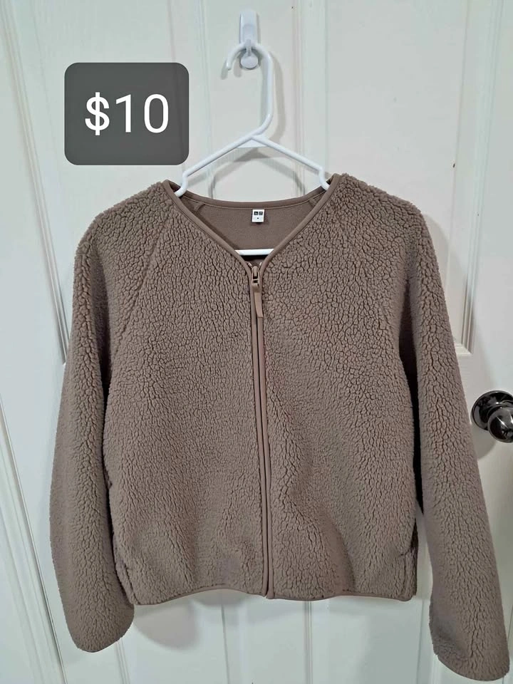 Uniqlo Fleece, Gap Puffer, and Teddy Coats