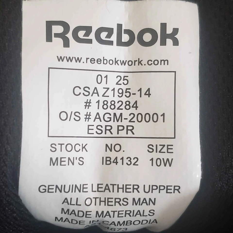 Reebok IB1432 Mid Work Safety Shoes Men Size 10 - photo 5
