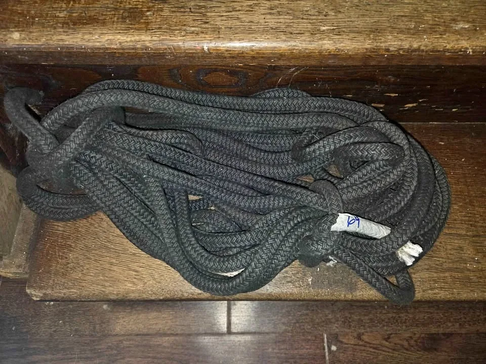 64 Foot Black Braided Utility Rope