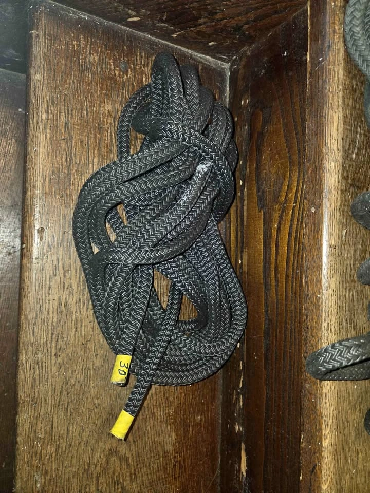 30 Foot Black Braided Nylon Dock Line