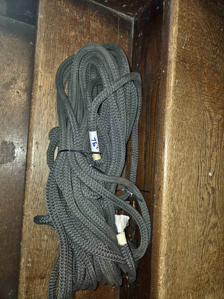 76 Foot Black Braided Rope