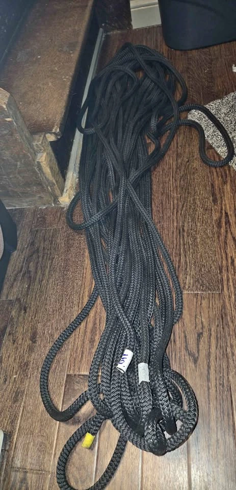 110 Foot Black Braided Rope