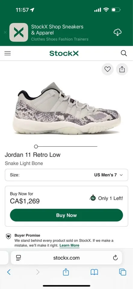 Jordan 11 lows snake skin bone image indicator(2)