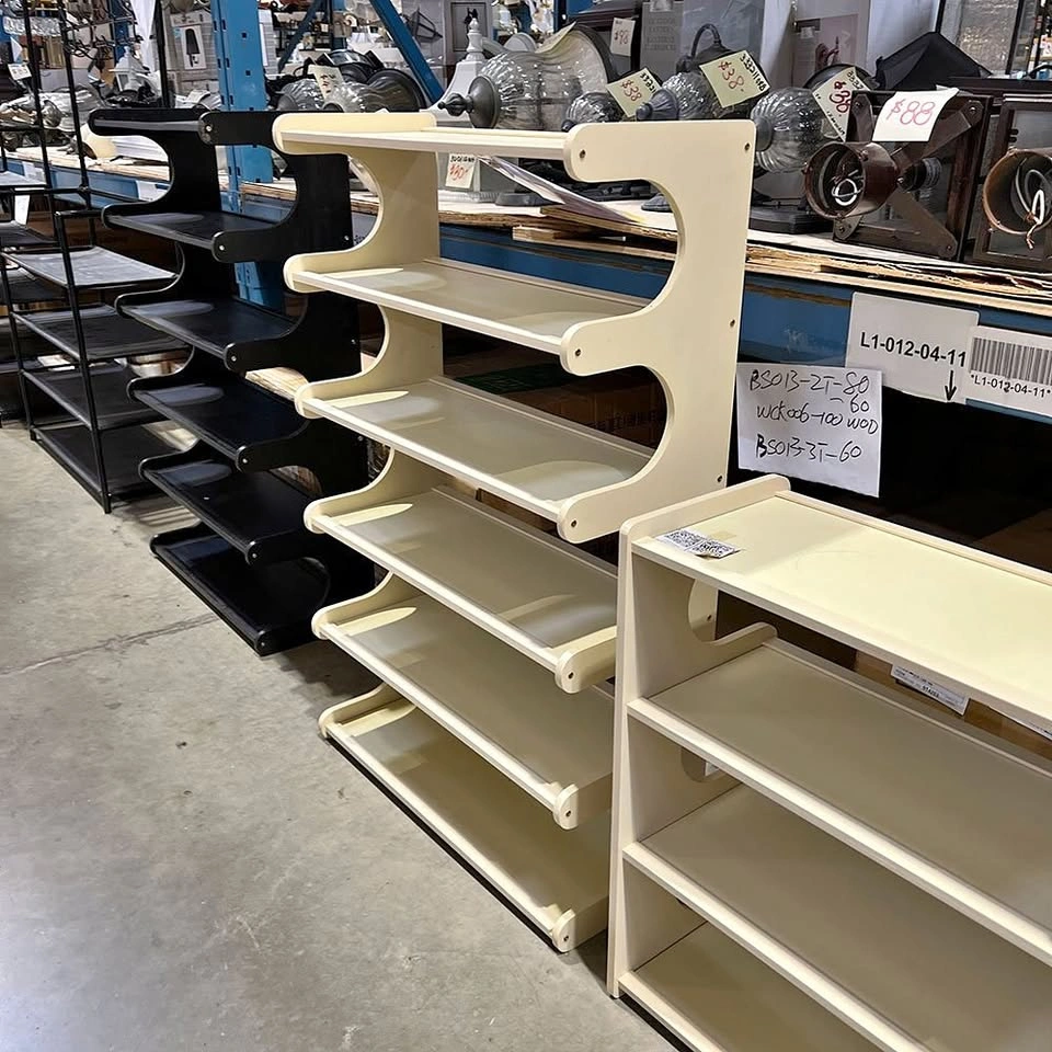 Narrow Bamboo Shoe Rack for Small Entryways