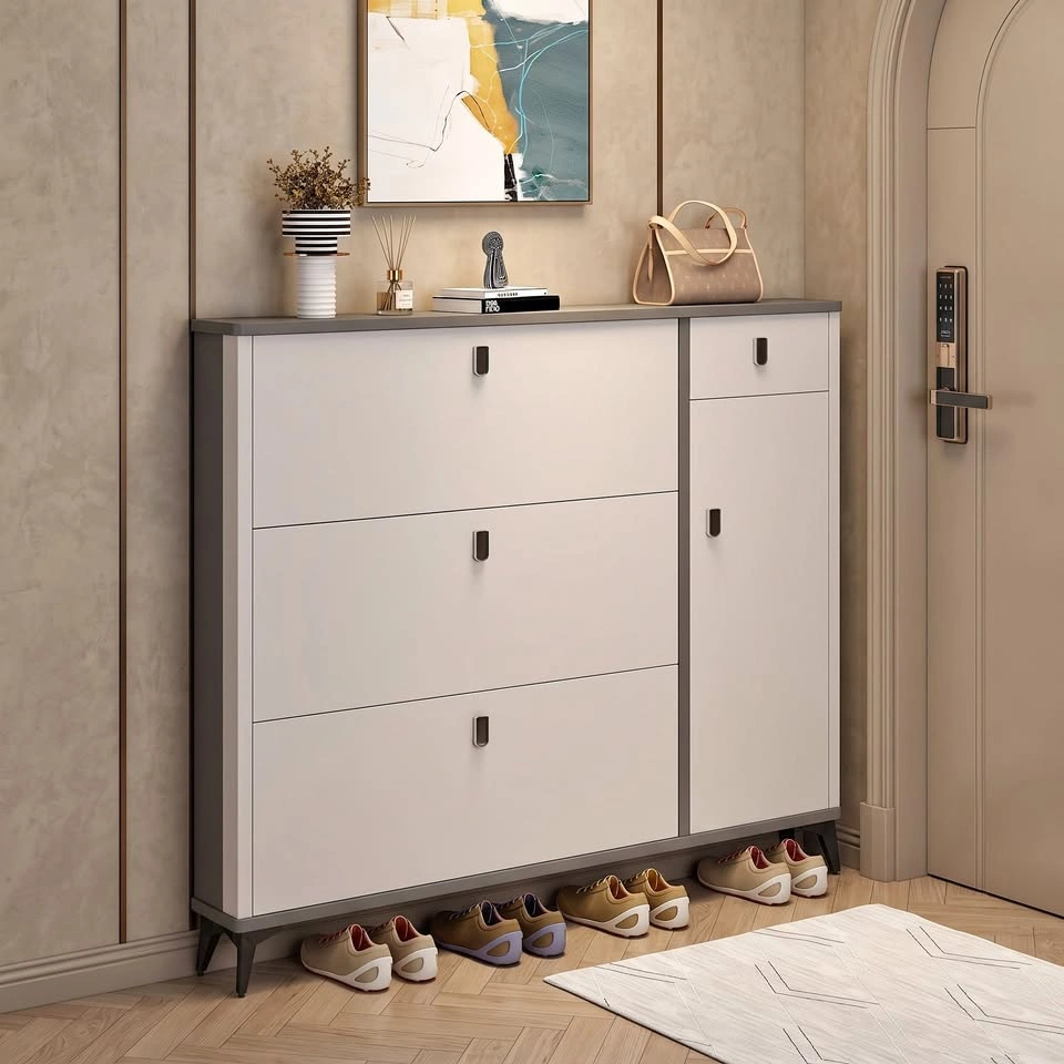 Slim Entryway Shoe Cabinet with Flip Storage from $95