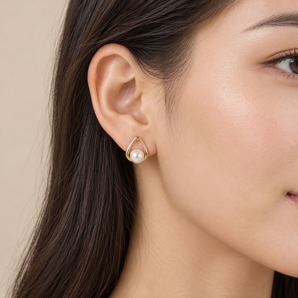 Gold tone earrings- New - photo 5