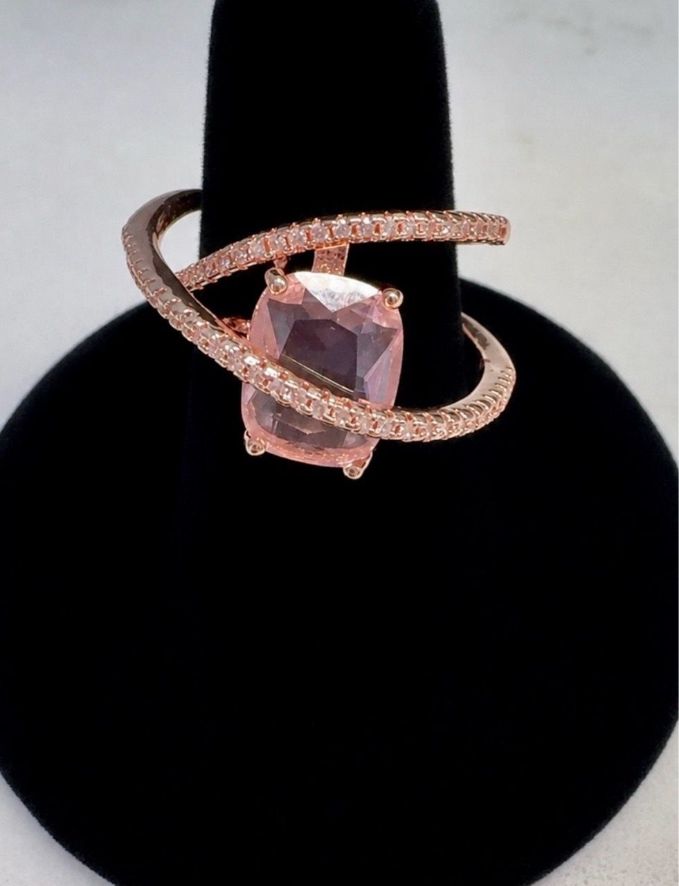 Rose metal cocktail ring