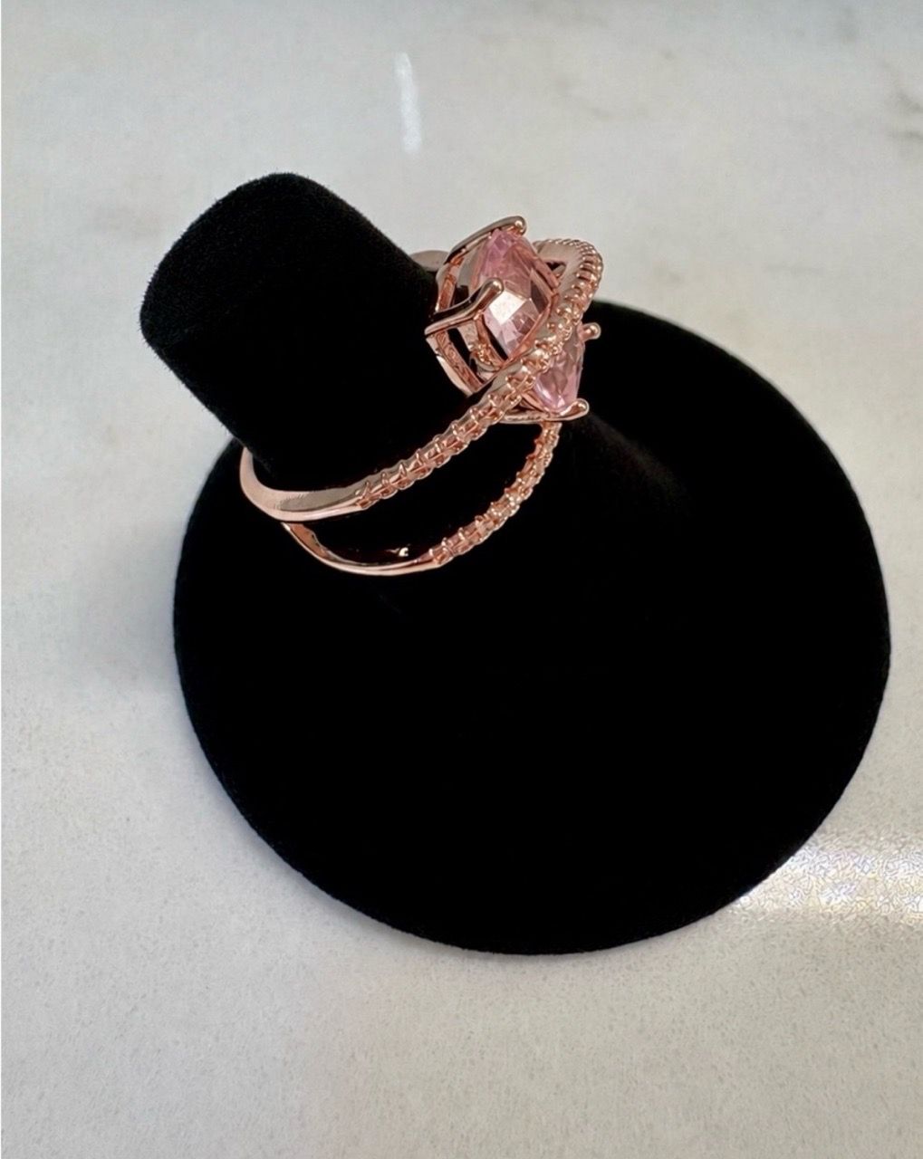Rose metal cocktail ring - photo 3