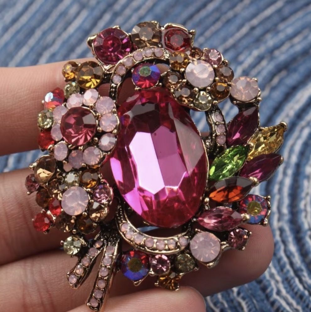 Multicolor crystal Brooch - photo 2