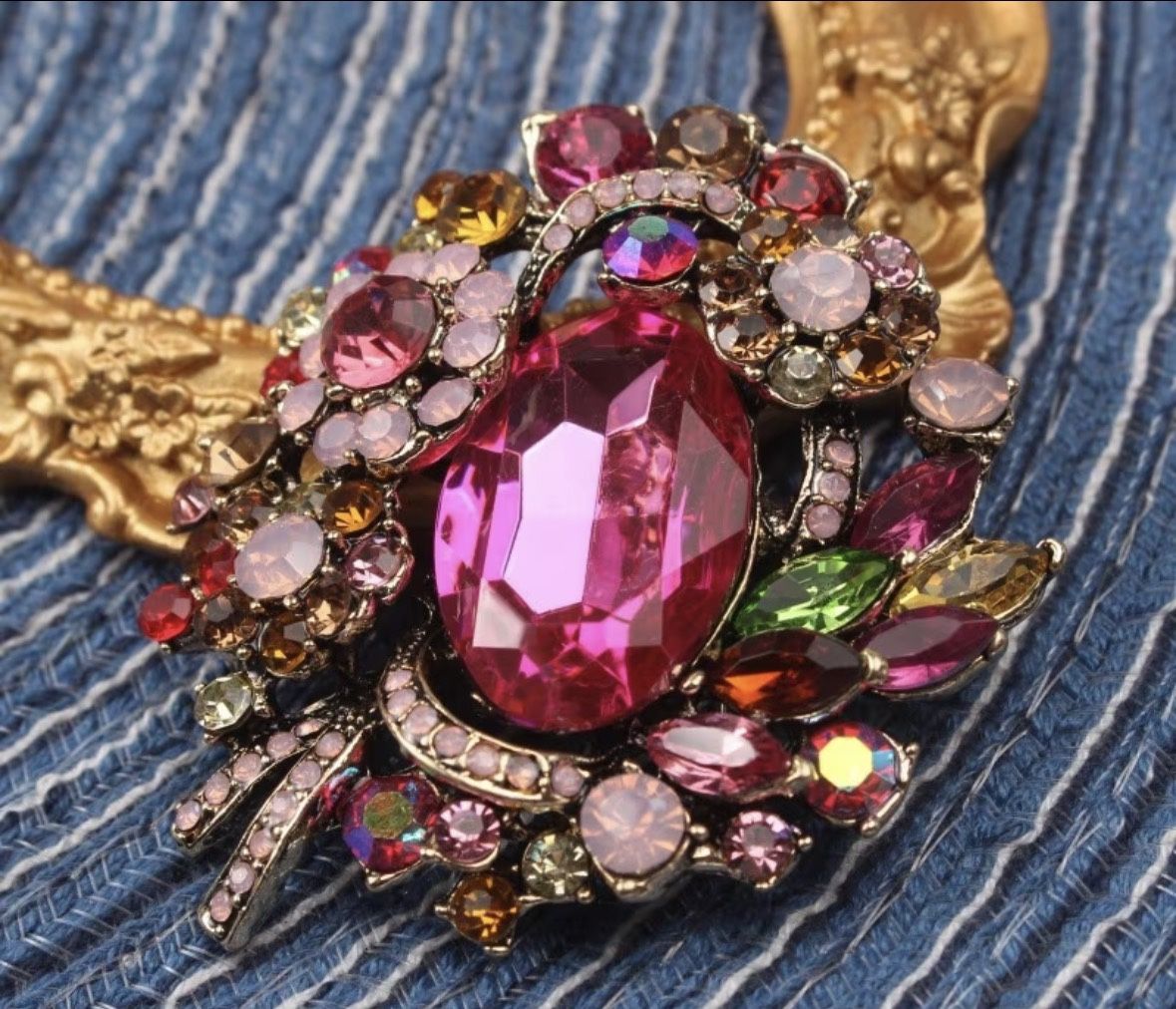 Multicolor crystal Brooch - photo 4