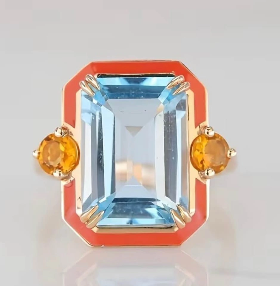 Gold-Tone Cocktail Ring Size 7 - photo 2