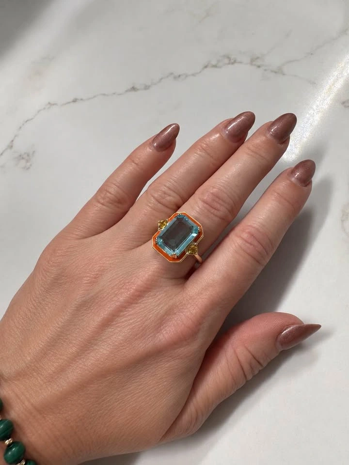 Gold-Tone Cocktail Ring Size 7 - photo 4