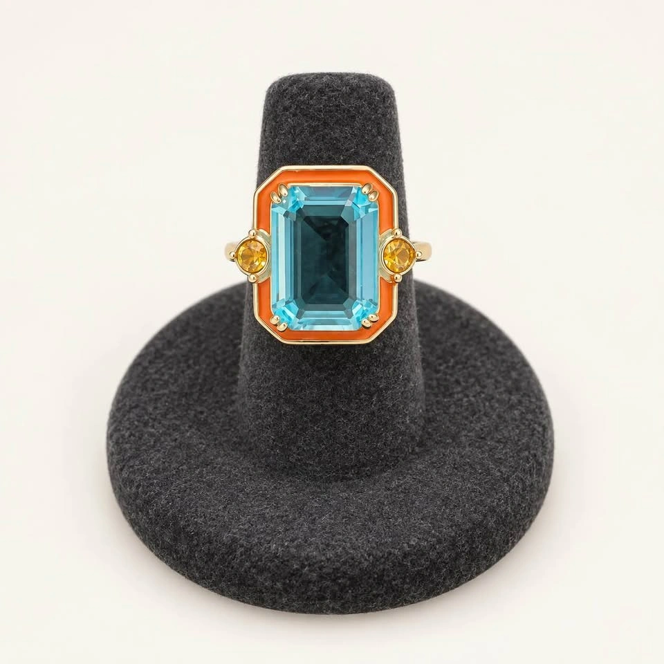 Gold-Tone Cocktail Ring Size 7 - photo 5