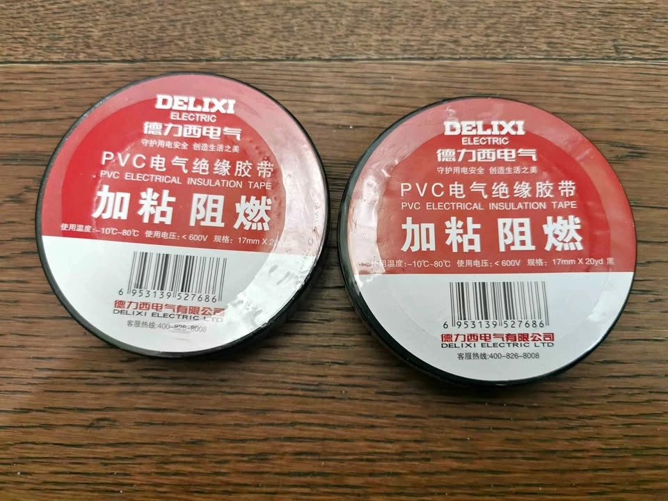 New DELIXI ELECTRIC PVC Electrical Insulation Tape 17mm*20 Yd